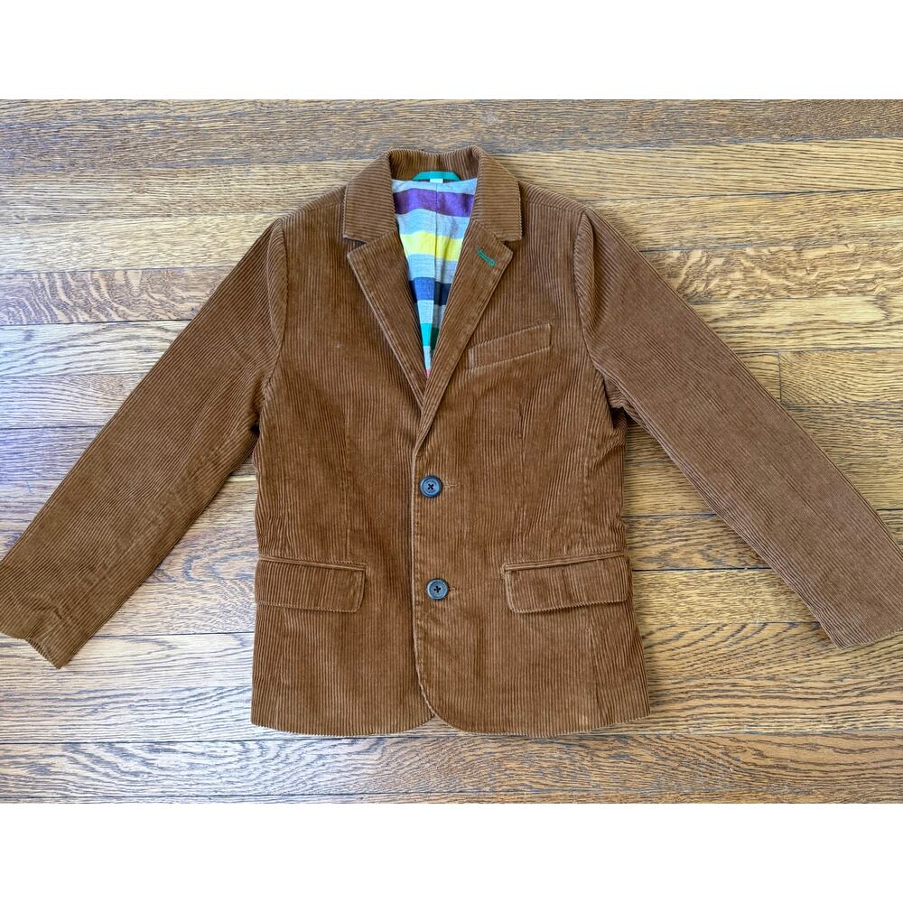 Mini Boden Boys' Brown Corduroy Blazer Size 7-8